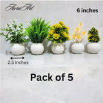 Set of 5 Artificial flowers Small Plants