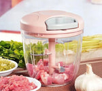 900ML 5 Blade Food Chopper For Meat Hand Press Food Processor