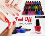 Peel Off Nail Polish Set – 24Pcs – Quick Dry, Long Lasting, Easy to Remove – Multicolor