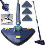 Twist n Squeeze Triangle Shape Extendable Microfiber Mop For Floor | Adjustable Triangular Cleaning Mop Twisting 360° Rotating