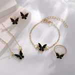Exquisite Versatile Butterfly Necklace Set 5 Pcs