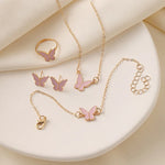 Exquisite Versatile Butterfly Necklace Set 5 Pcs