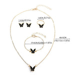 Exquisite Versatile Butterfly Necklace Set 5 Pcs