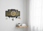 Islamic Wooden Key Holder with Kalma Calligraphy