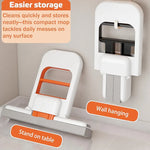 Foldable Desktop Mop, Mini Sponge Mop, Portable Mini Self Squeezing Wet Dry Mops for Bathroom & Kitchen