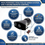 Super Loud Protocol Alarm siren System for Cars, Bikes and Jeeps
